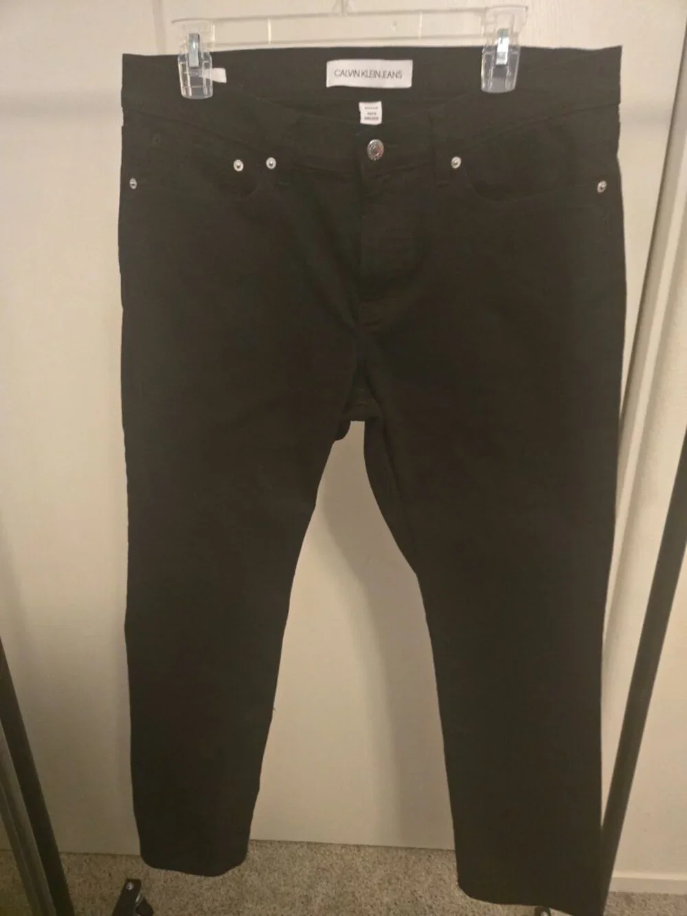 Calvin Kein Men's Straight Fit Jean - Black